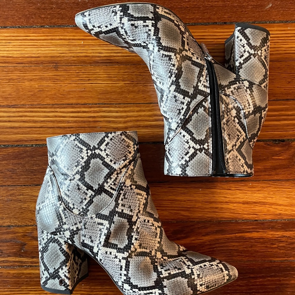 Sam Edelman snakeskin booties